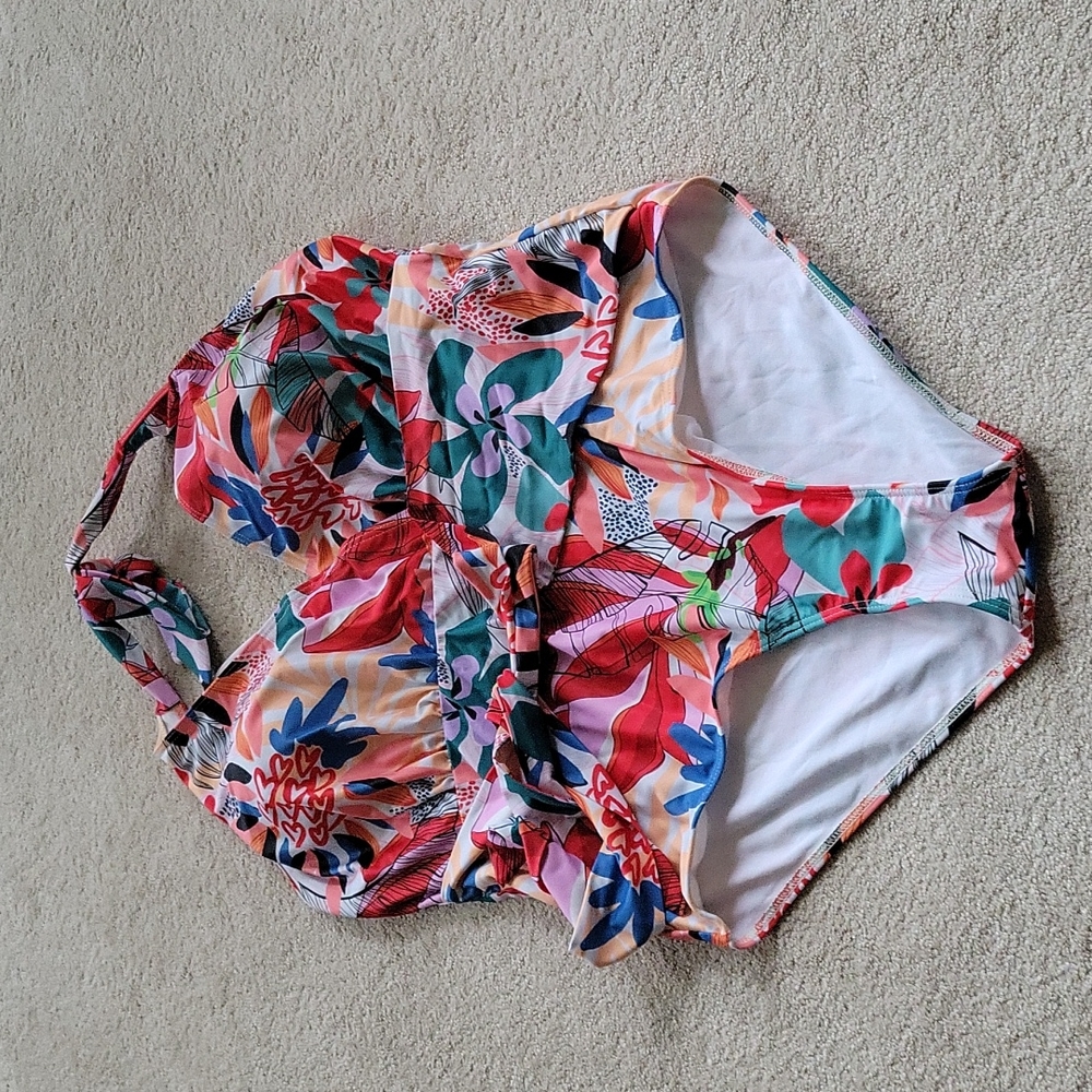 Modcloth Floral One-Piece Swimsuit